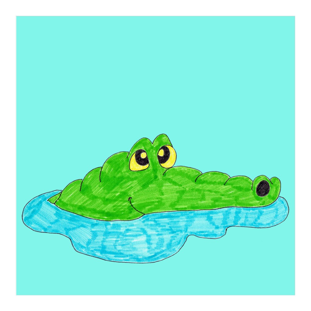 Cartoon drawing of a crocodile used as a metaphor for trust