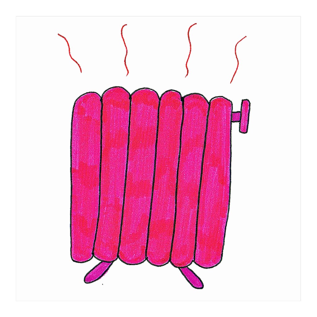 A doodle of a radiator to signify how we can affect other people's energy. We radiate it or we drain it.